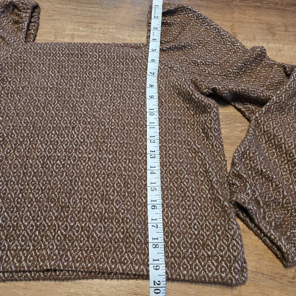 Madewell Brown Diamond Pattern Long Sleeve Blouse Size Small